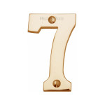 M Marcus Heritage Brass Numeral 7 - Face Fix 76mm Heavy font